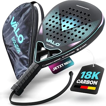 Padel Racket 360g 18k Carbon Padel for Beginners & Advanced Users Thanks to Comfort Grip & Diamond Shape for Control & Dynamics Padel Racket + Bag Men & Women