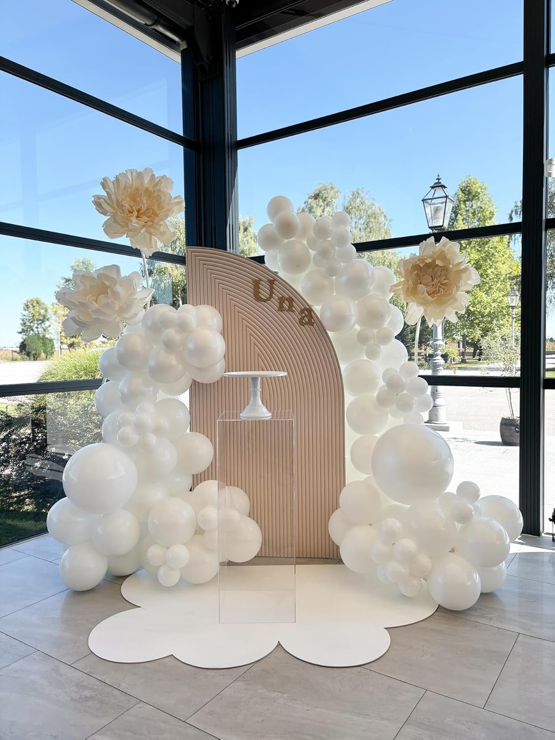 White Latex Balloons, 55pcs 12 Inches White Balloons with 1 Ribbon for Birthday, Graduation, Baby Shower, Valentines, Christmas, Wedding Party Decorations