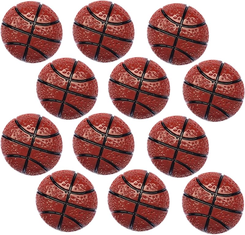 Imanes deportivos para heladera KEYDUACU, 12 imanes de baloncesto para taquilla, pizarra blanca | Imán de decoración artesanal deportiva de baloncesto 3D, imanes fuertes para refrigerador para cocina, escuela, pizarra blanca de oficina, casillero