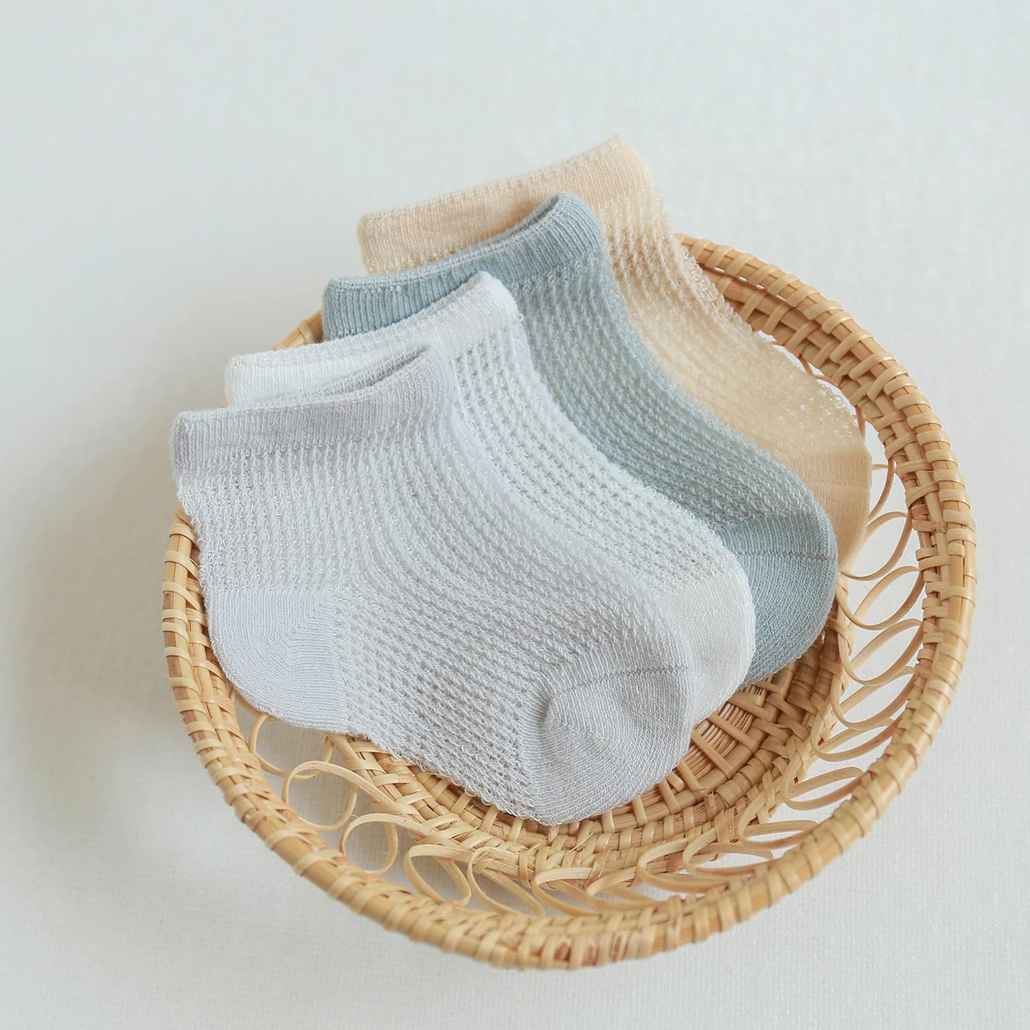 Toddler Socks Boys and Girls 8 Pack Cotton Baby Socks Cute Wrinkled 0-6 Months¡­