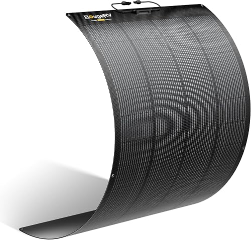 BougeRV Arch 2.0 200W N-Type Flexible Solar Panel, 25% High-Efficiency 16BB Mono Cell, 270° Bendable Lightweight Panel for RV, Marine & Off-Grid