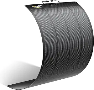 BougeRV 200W N-Type Flexible Solar Panel (Arch 2.0, 16BB Mono Cell)