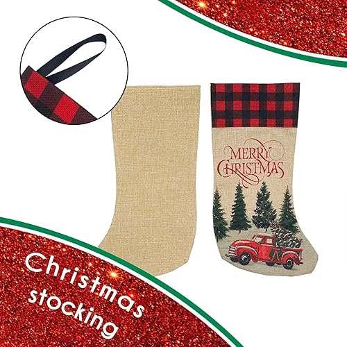 Miniatura 6 de ORTIGIA Falda de árbol de Navidad de 48 pulgadas, diseño de búfalo rojo y negro, falda de árbol de Navidad, borde con volantes, para granja,