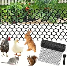 15.7IN x 10FT Plastic Wire Mesh Fence Chicken Mesh Fence for Dogs, Rabbits & Poultry - Chicken Netting - Plastic Fencing & Garden Netting Solution Snake Barrier - Balcony Netting for Pets