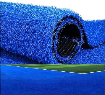 Artificial Grass Turf Lawn Blue Artificial Grass Carpet, Artificial Grass Turf with Drainage Holes for Outdoor, Garden, Soccer Field for Outdoor50x200cm