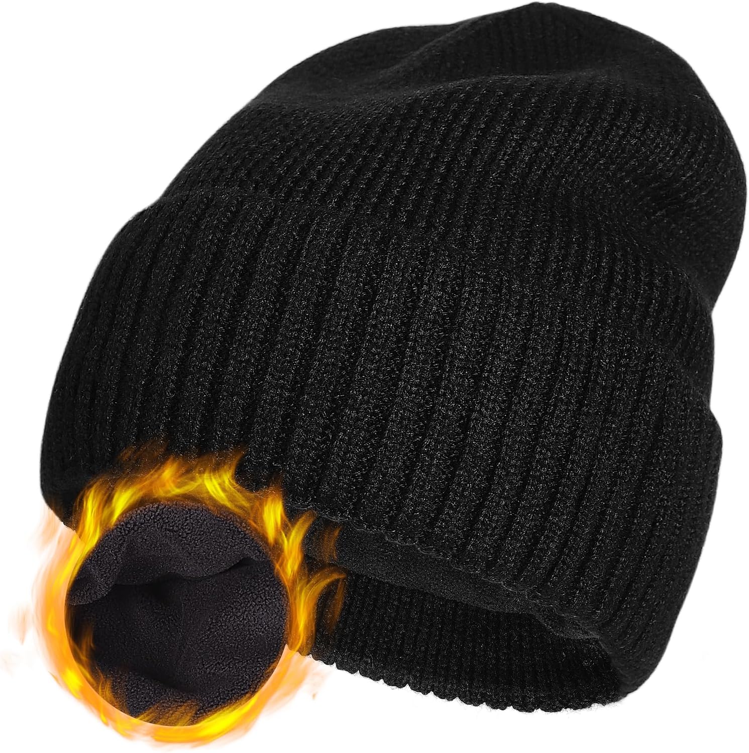ZTL M/L/XL/XXL Beanie Hats for Men 30% Merino Wool Knit Hat, Winter Hats for Women Thick Warm Lined Cold Weather Skull Cap - Image 8