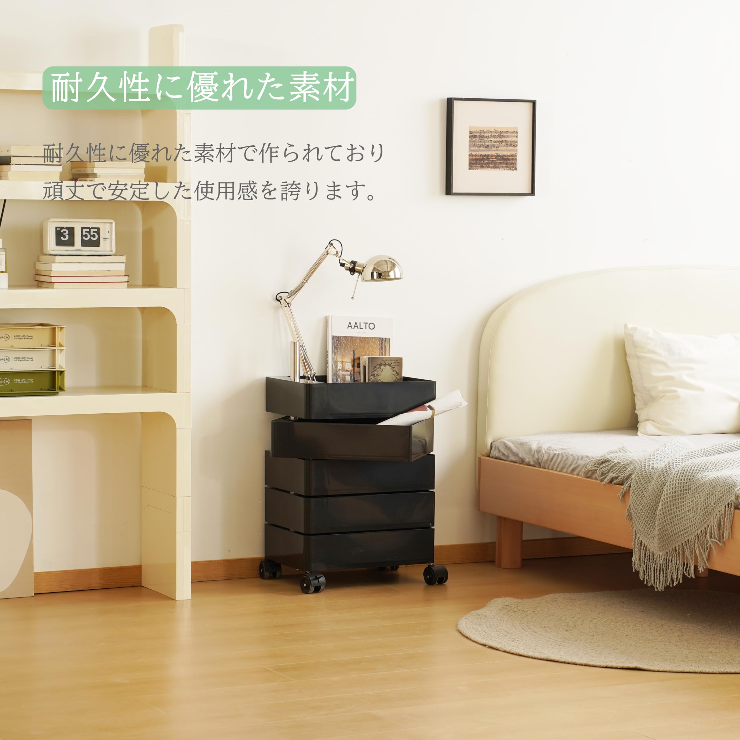 Amazon.co.jp: 360°コンテナ レプリカ 回転引き出し トロリー 5段 7段