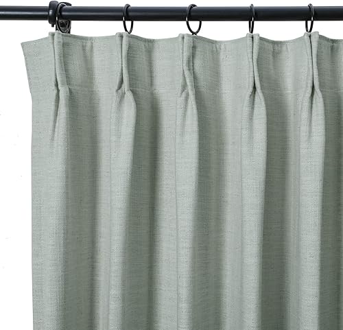 Miniatura 189 de Drapifytex Cortina plisada de lino sintético, cortina para oscurecer la habitación, 56 pulgadas de ancho x 96 pulgadas de largo, cortina de cobre 26