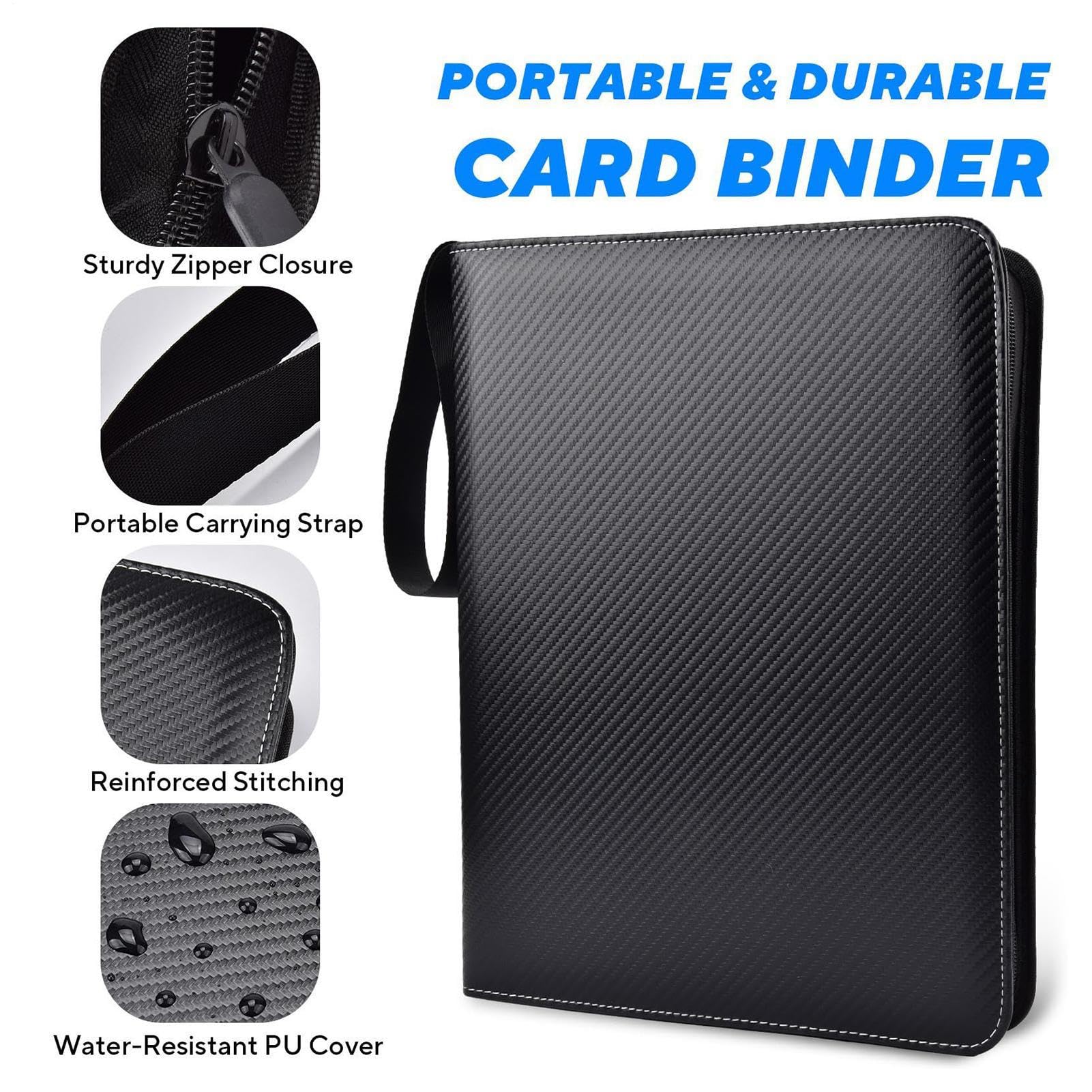 Álbum De Cartas Coleccionables Álbum Coleccionable De Gran Capacidad | Álbum Colector De PU Con 9 Bolsillos Photocard Álbum Exhibición Deportes Hogar Oficina Viaje Coleccionistas