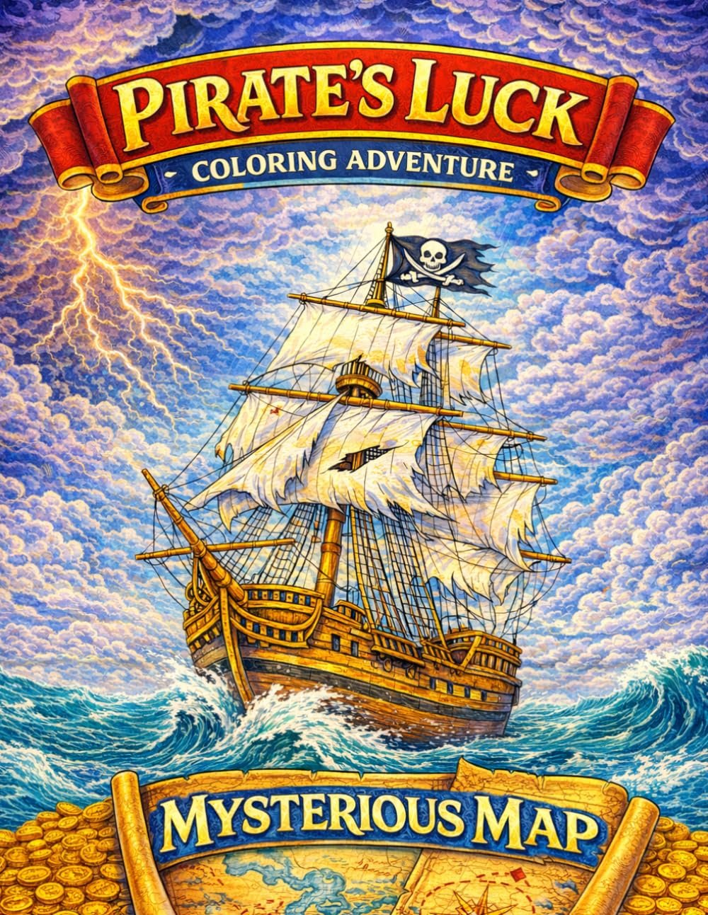 Pirate’s Luck: The Mysterious Map – An Epic Coloring Adventure of Hidden Treasure and Sea Mysteries (Pirate’s Luck – A Coloring Adventure Series)