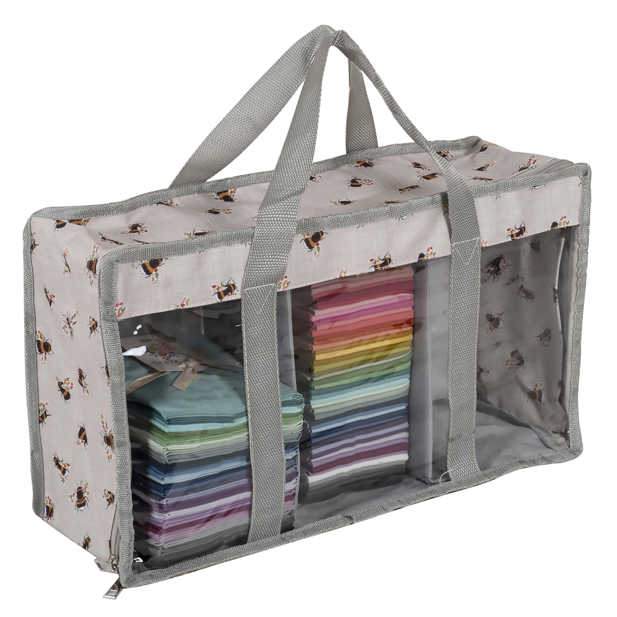Sac fat quarter Bees Hobby Gift 46x15x26cm pour rangement de tissu
