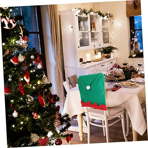 Miniatura 8 de Abaodam 4 fundas para sillas de comedor, fundas de respaldo de Navidad, fundas para sillas de fiesta de vacaciones, funda para sombrero de Papá