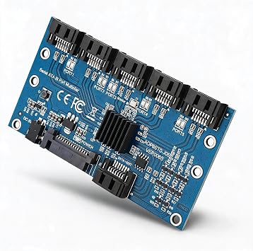 SATA3.0 Card, ADP6ST0-J05 ADP5ST0-J02 6-Port 6.0Gbps SATA III 1 to 5 Expansion Card for WINXP SATA 7PIN Hard Disks Adapter Converter Motherboard for Desktop PC