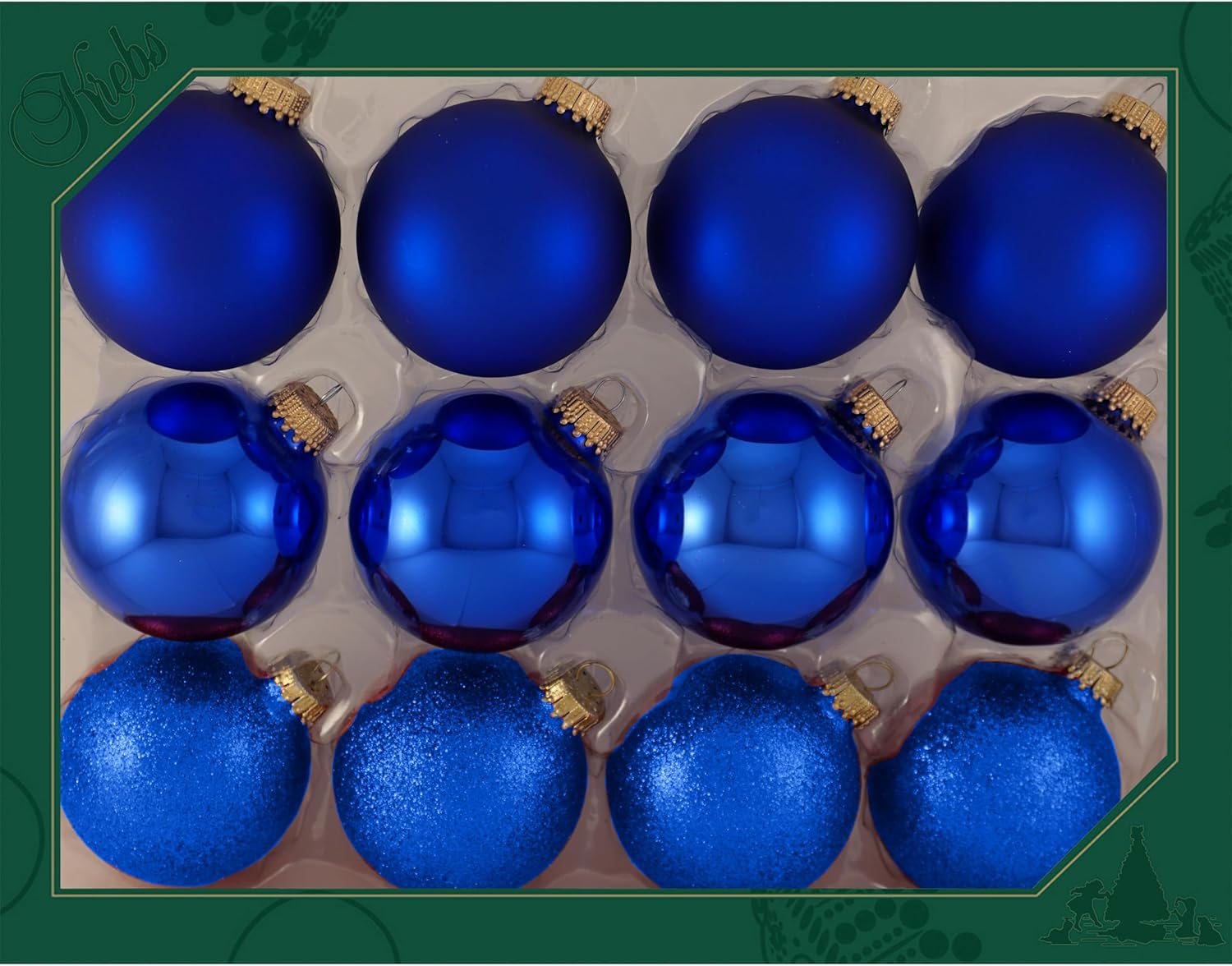 Glass Christmas Tree Ornaments 67mm/2.63" Designer Balls