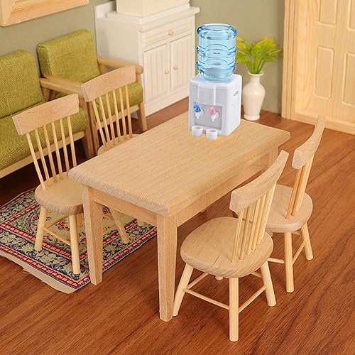 Miniatura 3 de Dispensador de agua en miniatura de diseño realista de 2.12 pulgadas con 2 tazas  Enfriador de agua de resina a escala 11216 (azulblanco) ideal para