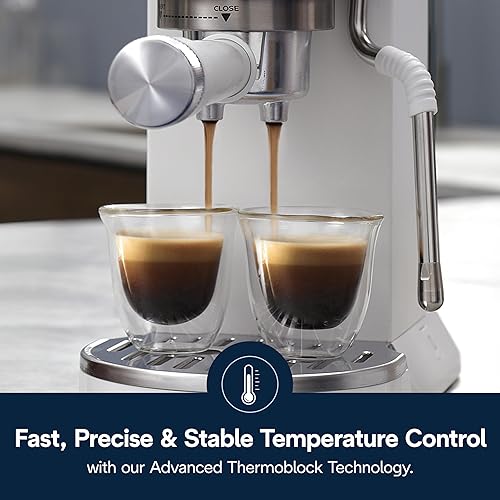 Miniatura 10 de De'Longhi Dedica Duo - Máquina compacta de café expreso, cafetera fría con varita espumadora de leche, para café expreso, café caliente y helado,