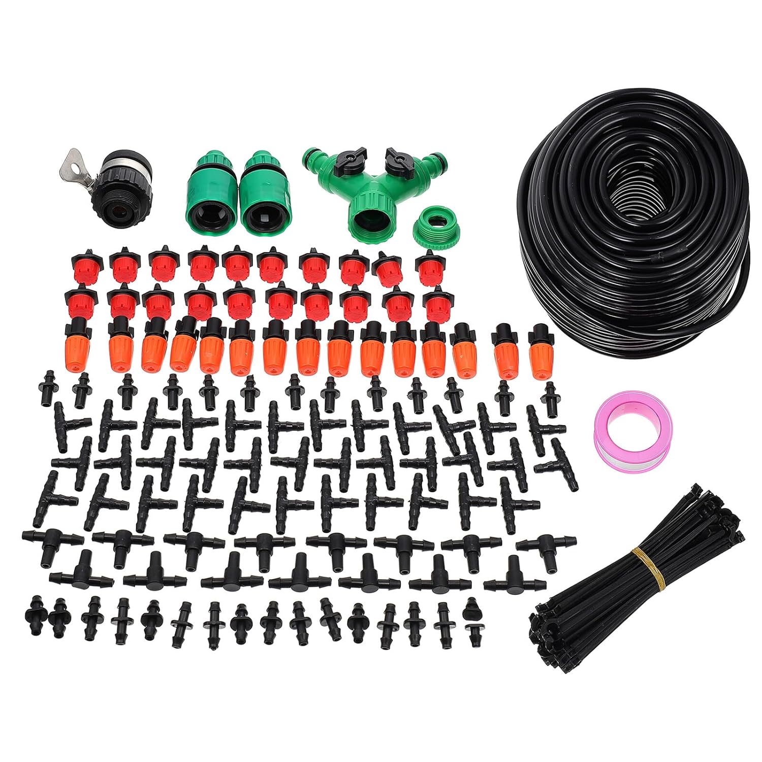 BESPORTBLE Drip Irrigation Kit for Garden Greenhouse Lawn Automatic Micro-Sprinkler System with Plastic Components for Outdoor Watering Cooling and Humidification