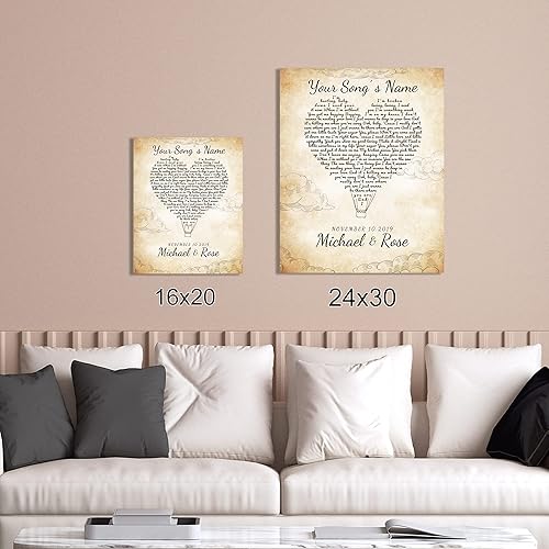 Vista 343 de Letras de música personalizadas, canciones, lienzo/fotos sin marco/impresiones enmarcadas con corazón en nombres de corazón, fecha de carga de fotos