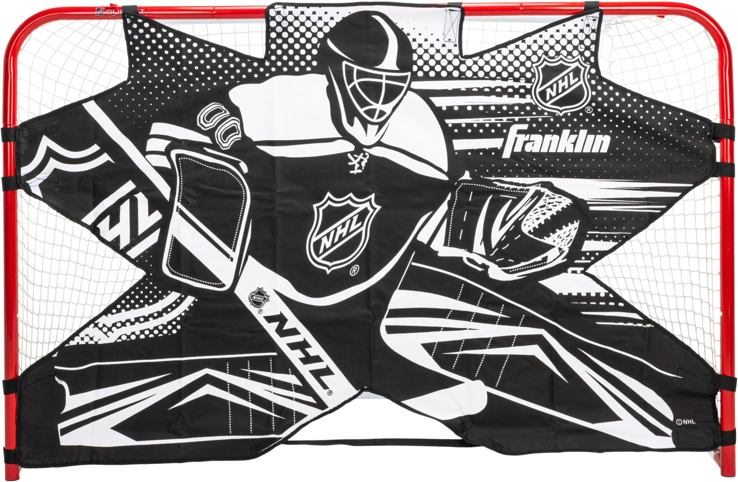 Franklin Sports NHL Street Hockey Goalie Shooting Target - Shooter Tutor Hockey Goal Practice Target - Street Hockey Net Goalie Target - Easy Attach Targe