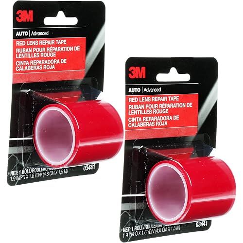 3M Red Lens Repair Tape, 03441, 1.875 in x 60 in, 2-Pack