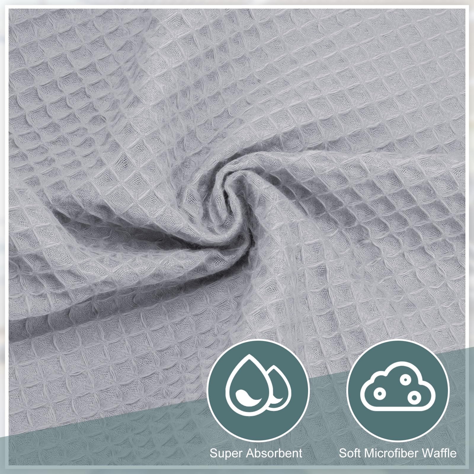 Newwiee 2 toallas de baño de microfibra para hombre, de rápida absorción, ajustable, para hombre, sauna, spa, 59 x 24 pulgadas (negro, gris)