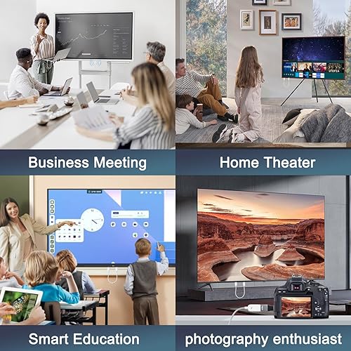 Miniatura 7 de Transmisor y receptor HDMI inalámbricos, adaptador HDMI inalámbrico, 50M165FT 5GHz, transferencia de pantalla dual de videoaudio de 1080P, portátil,