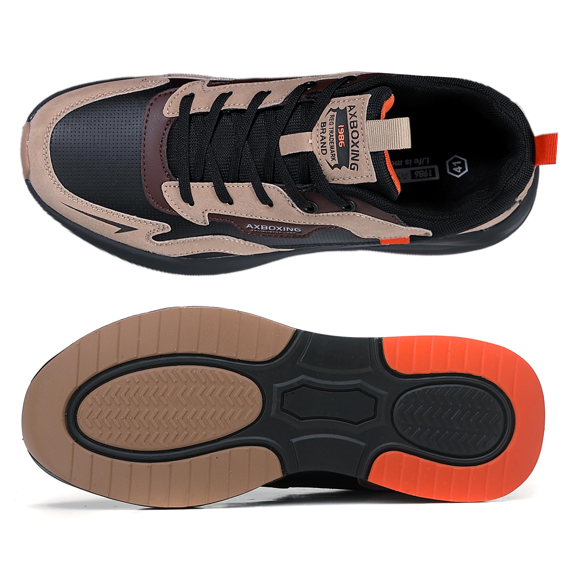 AX BOXING Basket Homme Chaussure de Sport Légères Sneakers Respirantes Basquettes Basse Chaussures Tennis Taille 40-46 EU
