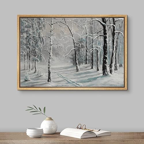 Vista 18 de SIGNFORD Lienzo enmarcado para pared, tren de montaña de otoño, vías de ferrocarril, naturaleza, desierto, fotografía, realismo, paisaje decorativo