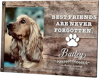 WOODme Personalized Customization Dog and Cat Memorial Gifts 5x7 Wooden Picture Frame Gifts For Dogs Cats Unique Gift Wall Desk Frames With Holder (5x7)