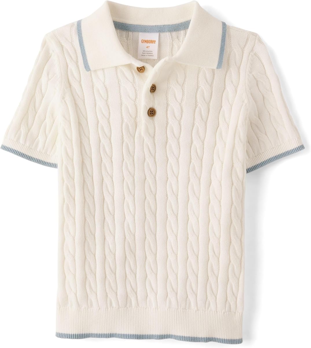 Gymboree Boys' and Toddler Short Sleeve Sweater Polo Shirt