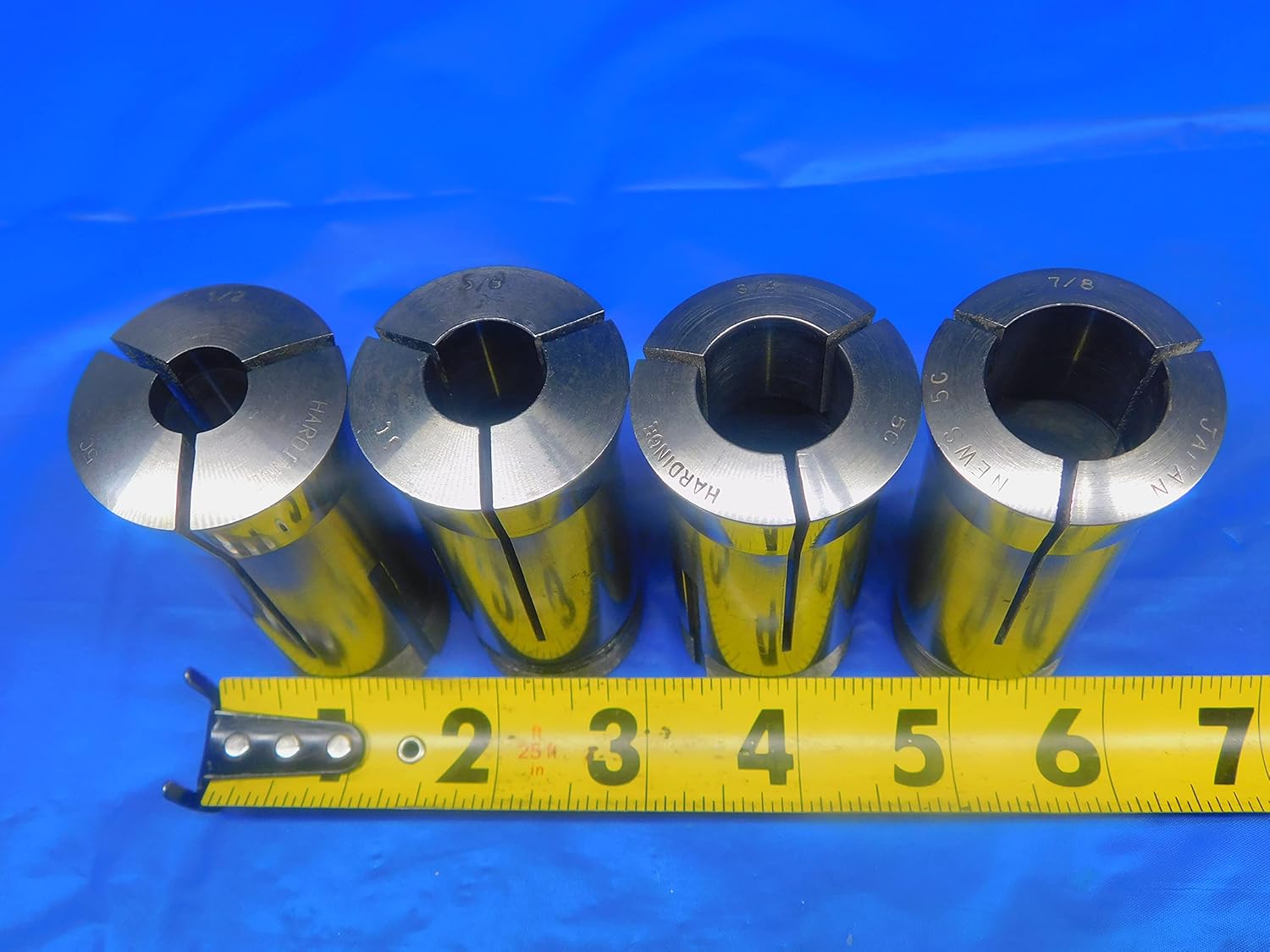 LOT of 4pcs 5C COLLETS Sizes 1/2 5/8 3/4 7/8 NO DUPLICATES Set .5 .75 .625 .875 - TH1267CLN