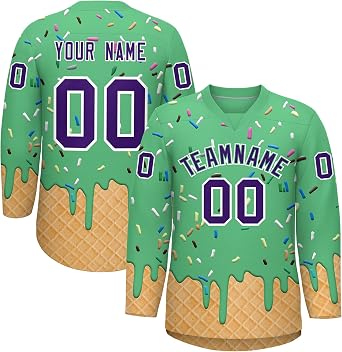 Custom Hockey Jersey Graffiti Pattern Practice Jersey Personalized Team Name Number Logo for Men Youth Kids