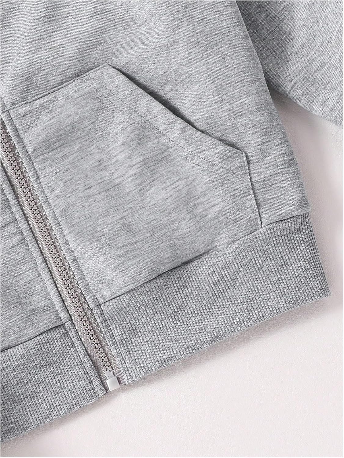 SHENHE Girl's Letter Graphic Full Zip Up Hoodie Star Print Loose Casual Sweatshirt with Pocket - Image 3