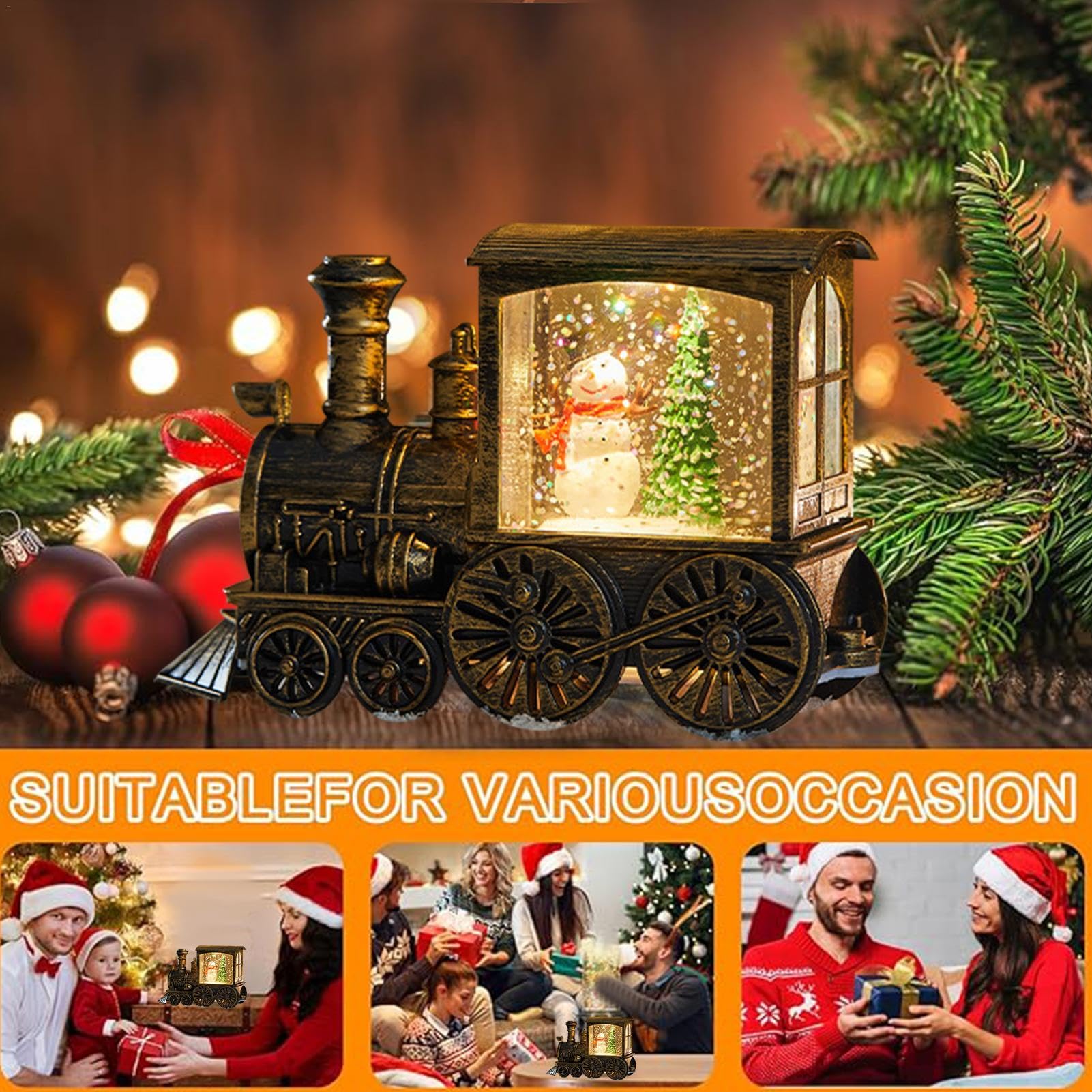 クリスマススノードームと列車セット クリスマススノードームと列車セット