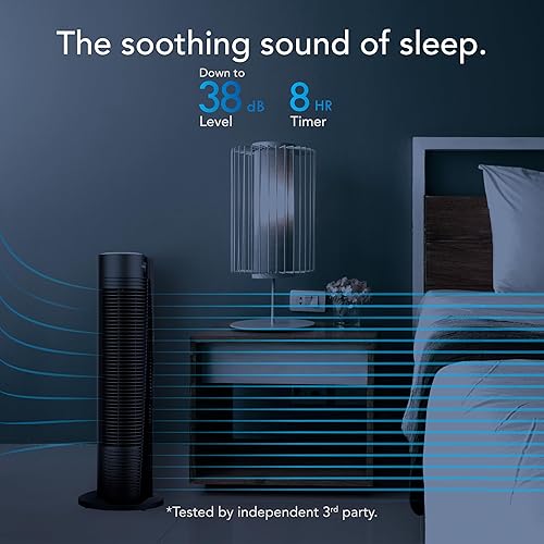 Miniatura 4 de Vornado Ventilador de torre oscilante OSC54 con control remoto, 32 pulgadas, silencioso y potente, oscila 70, temporizador de 1-8 horas, 4