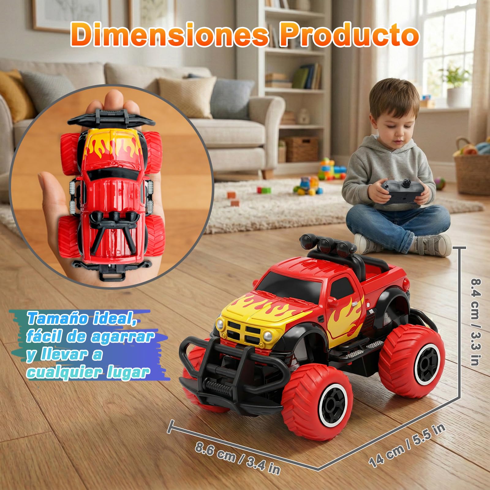 Pup Go Coche de Carreras Teledirigido 2.4Ghz para Niños 3 Años, Ideas, Rápido RC Coche de Juguete, Coche Radiocontrol Coche de Policía Niña,Coches Juegos Regalos Cumpleaños