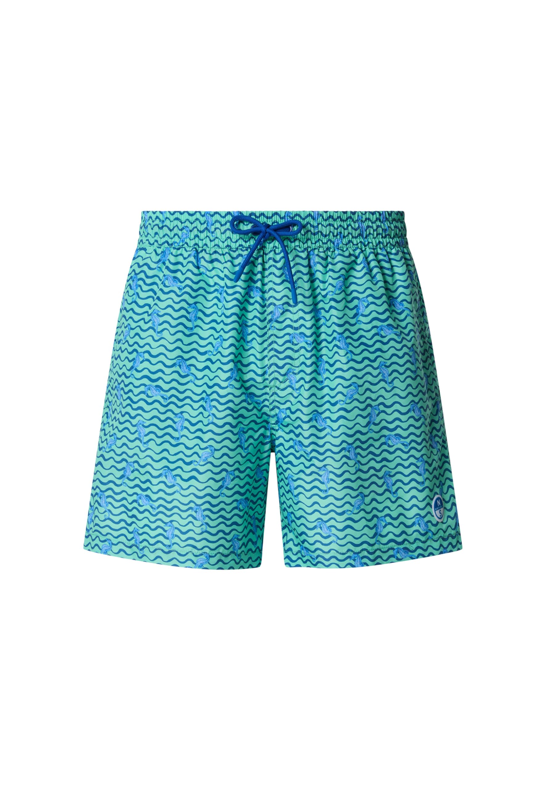 NORTH SAILS Boxer Mare Uomo in Tessuto Riciclato ad Asciugatura Rapida con Stampa all Over