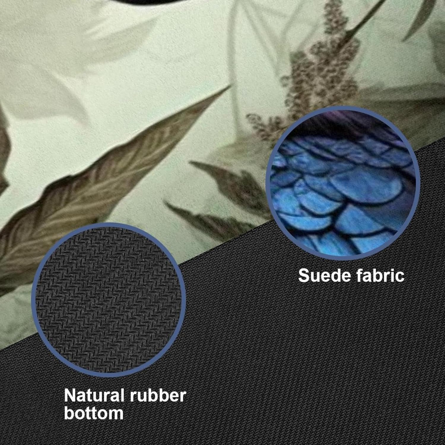 Yoga Towel, Black Crow Pattern Non Slip Sweat Absorbent Hot Yoga Mat Towel for Hot Yoga, Pilates and Fitness - 72.8" x 26.8"