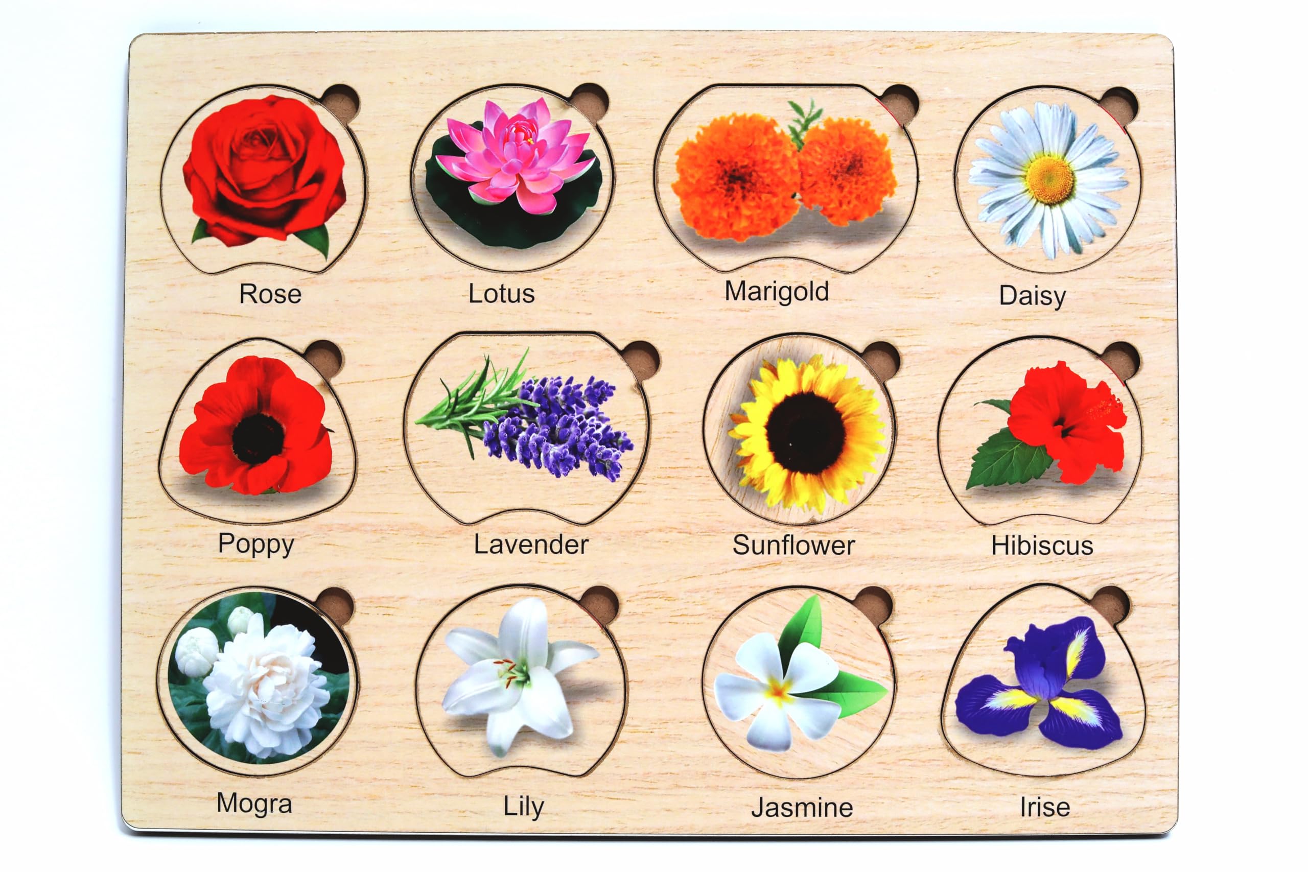 Buy CRAFTICK Wooden Flowers Puzzle Box for Kids | Colorful