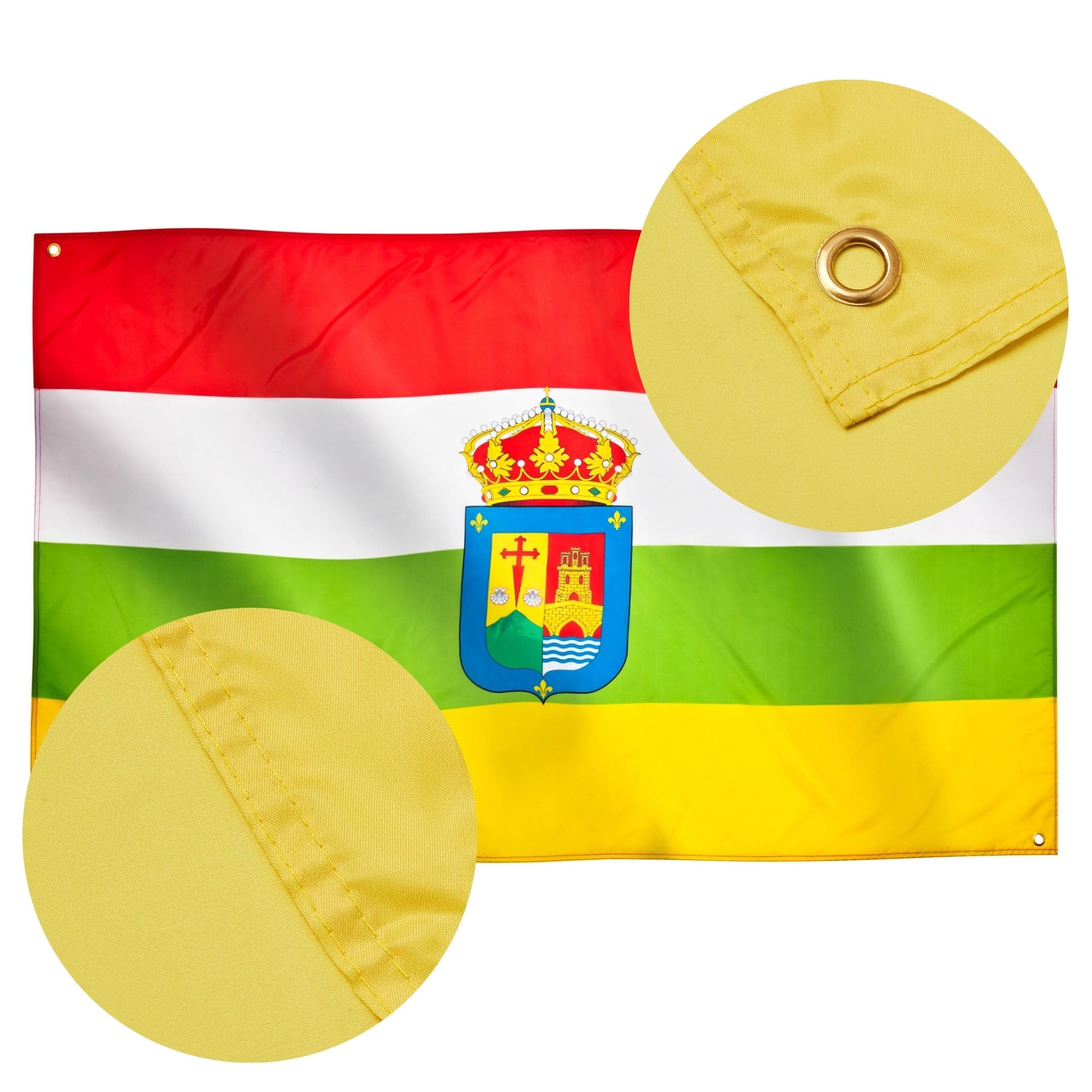 Runesol La Rioja Flag, 91x152cm, 3ft x 5ft, Riojans, 4 Grommets, Eyelet in Every Corner, La Riojanos Flag, Spain - Image 4