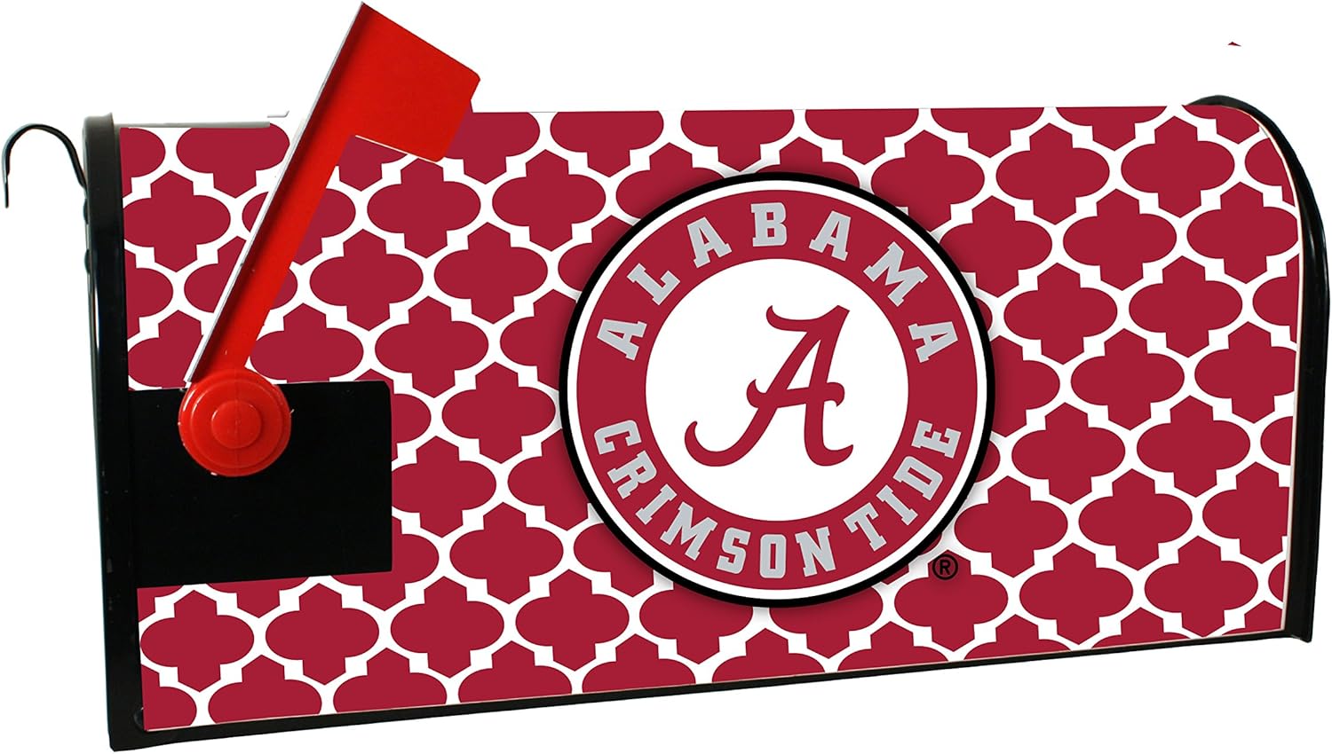 ALABAMA CRIMSON TIDE MAILBOX COVER-UNIVERSITY OF ALABAMA MAGNETIC MAIL BOX COVER-MOROCCAN DESIGN Officially Licensed Collegiate Product
