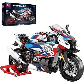 Reobrix Motorcycle Toy 1000 RR Motorcycle Model Kit for Adults 99040 Set as a Gift for Crafts for Men and Women as Home or Office Decoration
