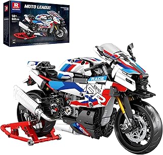 Reobrix Motorcycle 1000 RR Technic Set di costruzione per adulti, kit modello in scala 1:8, modello di moto da collezione da esposizione da 949 pezzi con supporto, regalo di moto per 14+