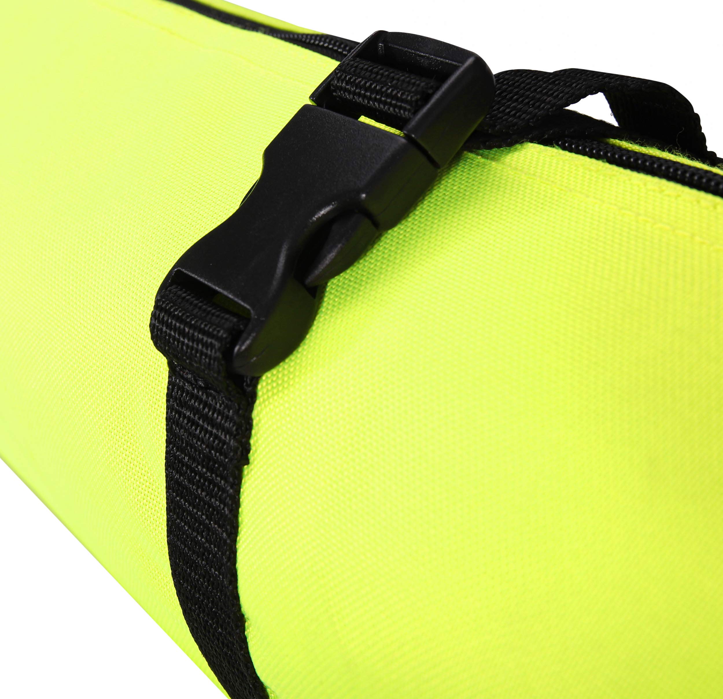 BRUBAKER 'XC Touring' - Housse à Skis de Fond - pour 1 Paire de Skis + Bâtons - 195 ou 210 cm - Jaune Fluo/Noir