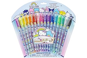 Hello Kitty and Friends 16 Piece Glitter Pen Body Art Set for Girls Ages 3+