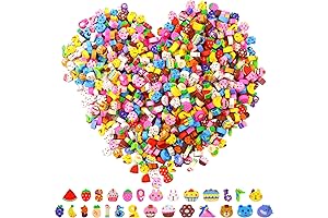 800 Pcs Mini Brightly Colored Desk Pets Erasers Animals Fruit Premium Quality Desk Pets