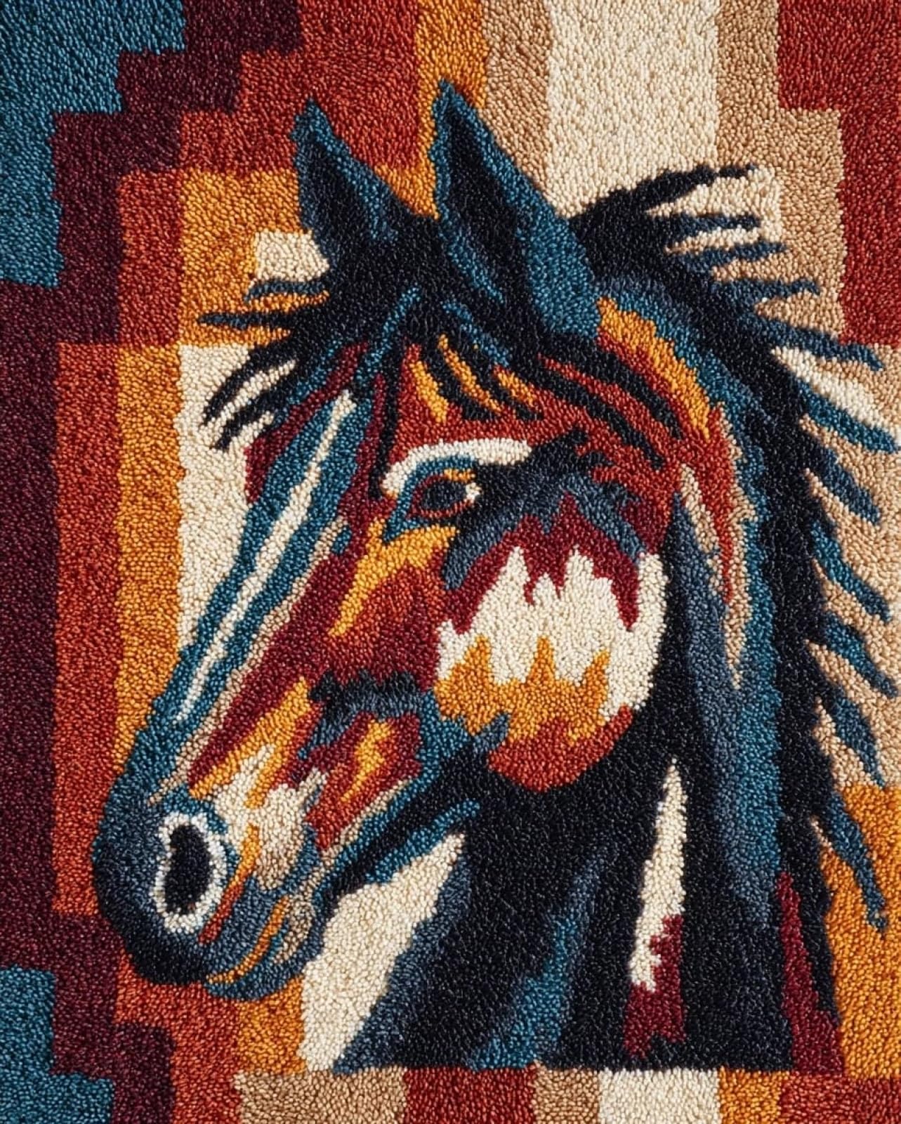 Wallphantom Latch Hook Rug Kit,Indian Horse