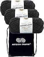 Vista 20 de Lion Brand Heartland Capitol Reef 136-140 (3 cadejos - mismo lote de tinte) Hilo estambre medio #4 acrílico para crochet y tejer con bolsa
