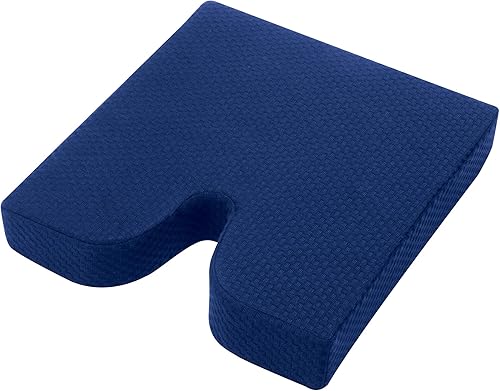 Carex Cojín de espuma viscoelástica para asiento de coxis, cojín para aliviar el dolor de coxis, almohada de ciática para sentarse y aliviar el dolor