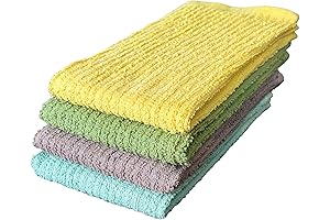 4 Pack Premium Mopping Machine Cleaning Towels, 100% Absorbent Terry Cotton, Commercial...